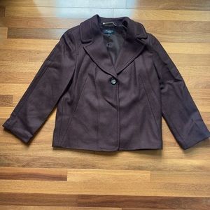Talbots, brown wool blend jacket